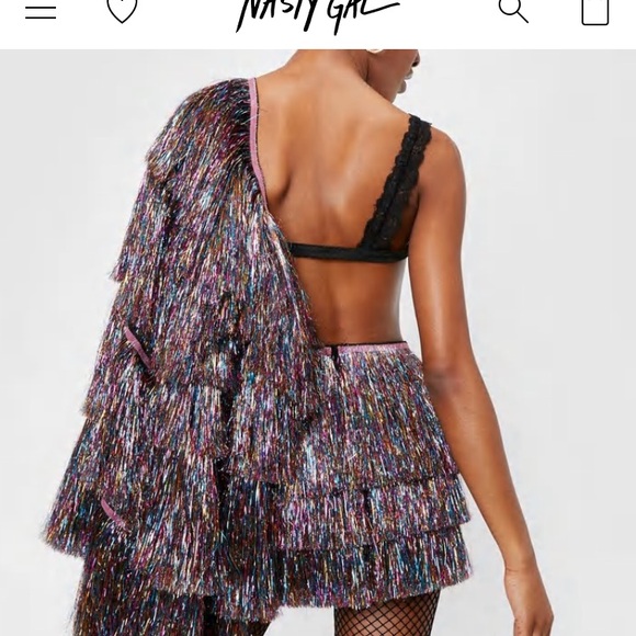 Nasty Gal Tinsel Skort NWT - Picture 3 of 6